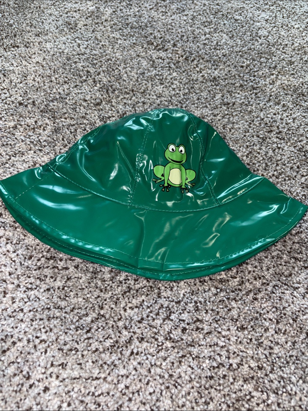 Green Kids Frog Rain Hat